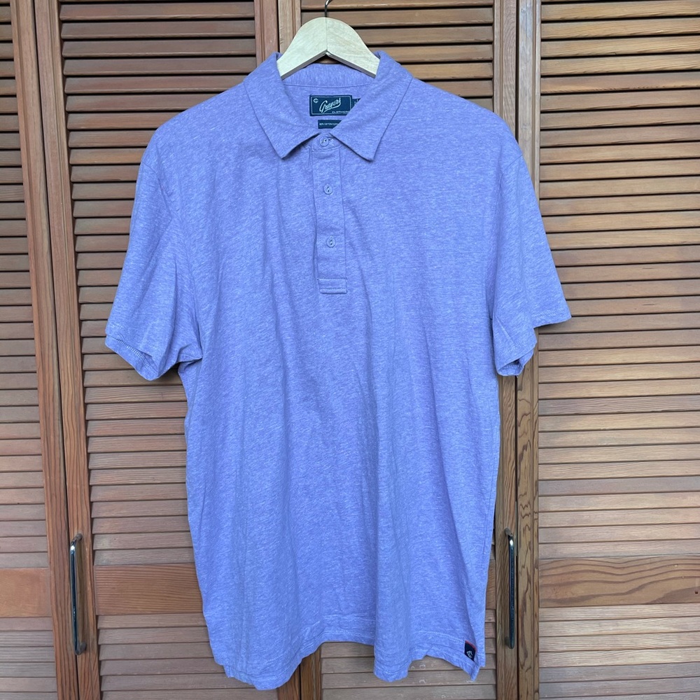 purple Grayer’s jersey polo shirt